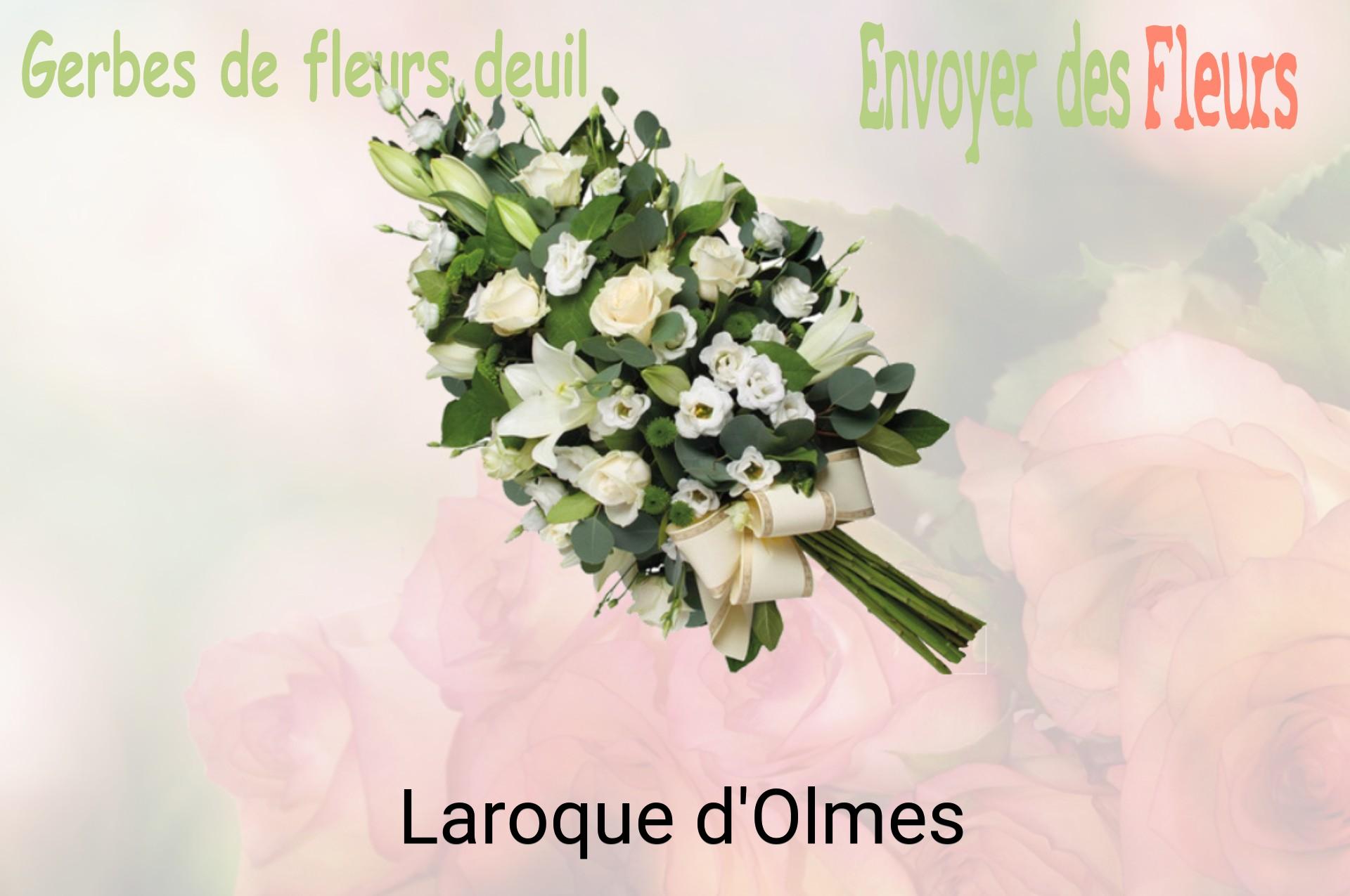 Gerbe de fleurs de deuil livrée à Laroque-d'Olmes